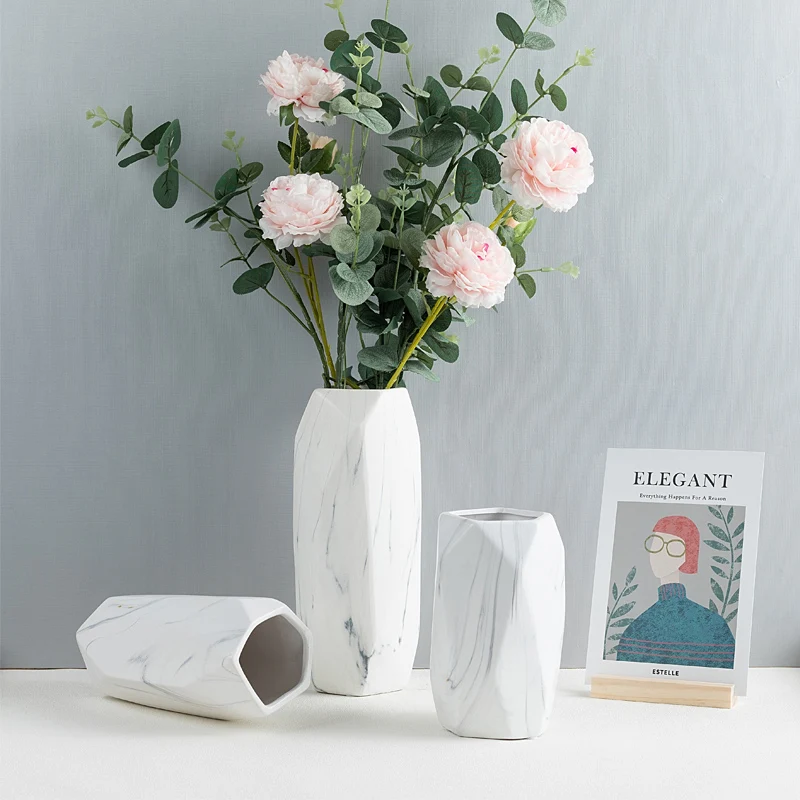 Nordic Simple Marble Ceramic Geometric Vase Home Decorations Indoor Insert Flower Arrangement Dining Table Accessories
Nordic Simple Marble Ceramic Geometric Vase Home Decorations Indoor Insert Flower Arrangement Dining Table Accessories