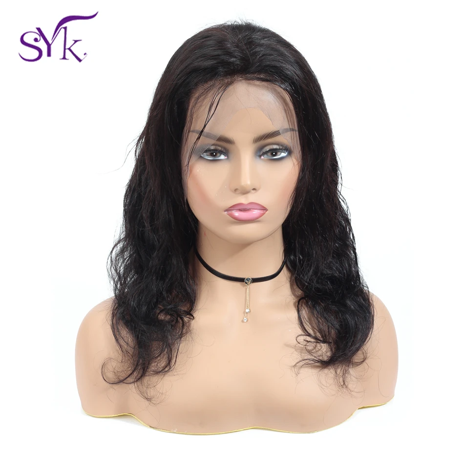 Фото SYK волосы объемные волнистые кружевные передние человеческие парики 13 × 4 150%