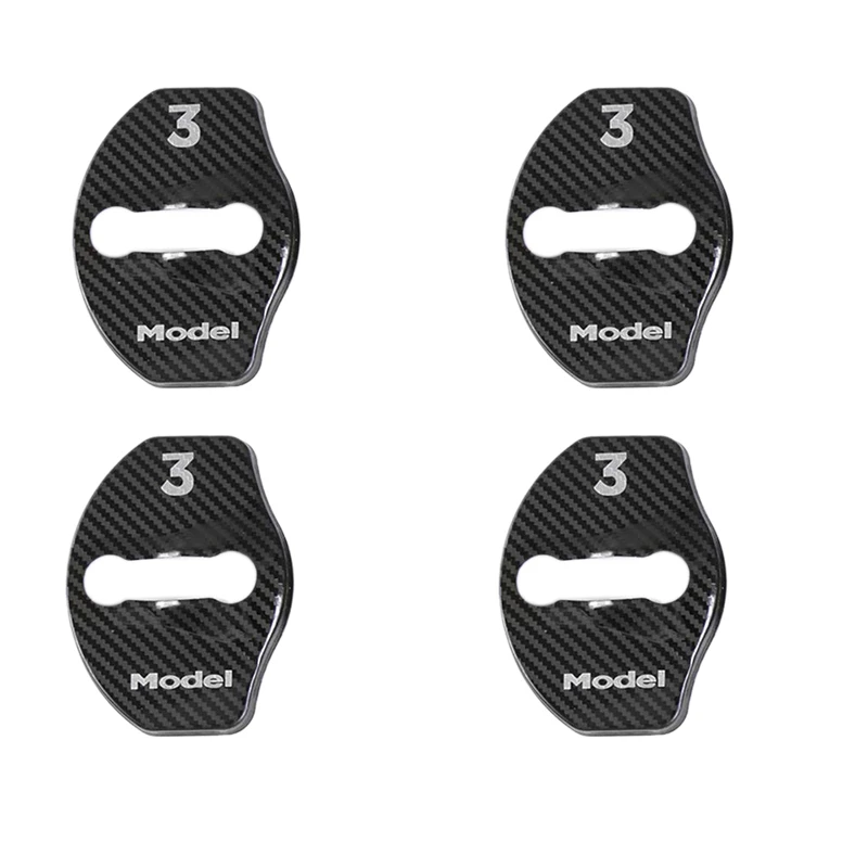 Model 3 Door Latch Lock Cover Interior Accessories Stainless Steel Cover Pack 4Pcs for Tesla Model 3 2017 2018 2019(Carbon Fiber
Model 3 Door Latch Lock Cover Interior Accessories Stainless Steel Cover Pack 4Pcs for Tesla Model 3 2017 2018 2019(Carbon Fiber