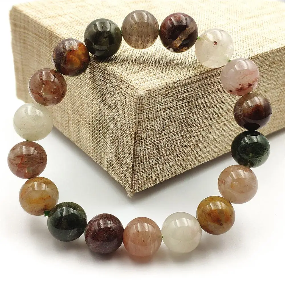 11mm Genuine Natural Colorful Phantom Round Beads Bracelet Gemstone Party Gift Stretch Jewelry For Women Men Crystal AAAA
11mm Genuine Natural Colorful Phantom Round Beads Bracelet Gemstone Party Gift Stretch Jewelry For Women Men Crystal AAAA
