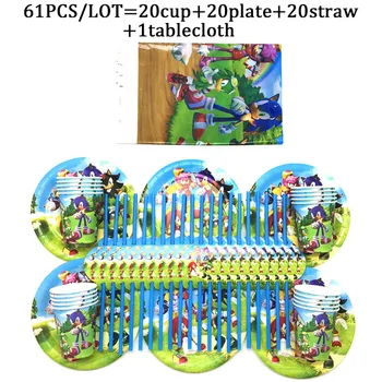 Sonic the Hedgehog Party Disposable Tableware Plate Cup Tablecloth Straws Kids Birthday Party Baby Shower Decorations Supplies
Sonic the Hedgehog Party Disposable Tableware Plate Cup Tablecloth Straws Kids Birthday Party Baby Shower Decorations Supplies