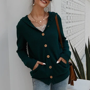 Vicabo Women Button-down Knit Cardigan Ladies Long Sleeve Hooded Sweater Coats Solid Color Winter Casual Slim Cardigans
Vicabo Women Button-down Knit Cardigan Ladies Long Sleeve Hooded Sweater Coats Solid Color Winter Casual Slim Cardigans