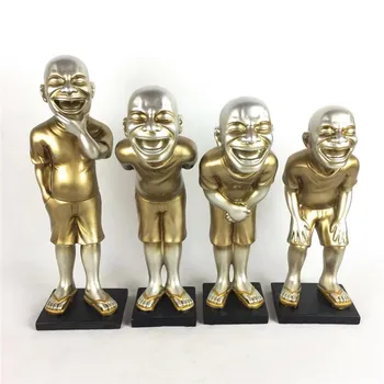 Modern Art Sculpture Creative Abstract Yue Minjun 4 pcs/set Welcome Character Home Living Room Office Desktop Decor Gift M4804
Modern Art Sculpture Creative Abstract Yue Minjun 4 pcs/set Welcome Character Home Living Room Office Desktop Decor Gift M4804