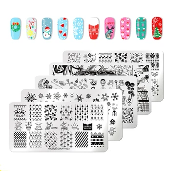 NICOLE DIARY Christmas Halloween Nail Art Stamping Plate Snow Ghost Image Printing Template Festival New Year Nail Stamp Stencil
NICOLE DIARY Christmas Halloween Nail Art Stamping Plate Snow Ghost Image Printing Template Festival New Year Nail Stamp Stencil