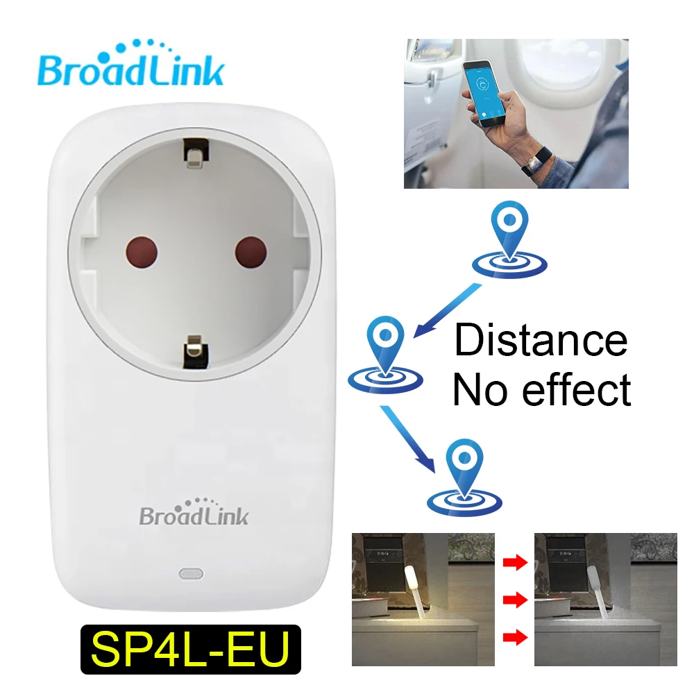 Smart Plug WiFi Socket SP4L-EU16A Timing Function Broadlink APP Control Works With Alexa Google Assistant with Surge Protector
Smart Plug WiFi Socket SP4L-EU16A Timing Function Broadlink APP Control Works With Alexa Google Assistant with Surge Protector