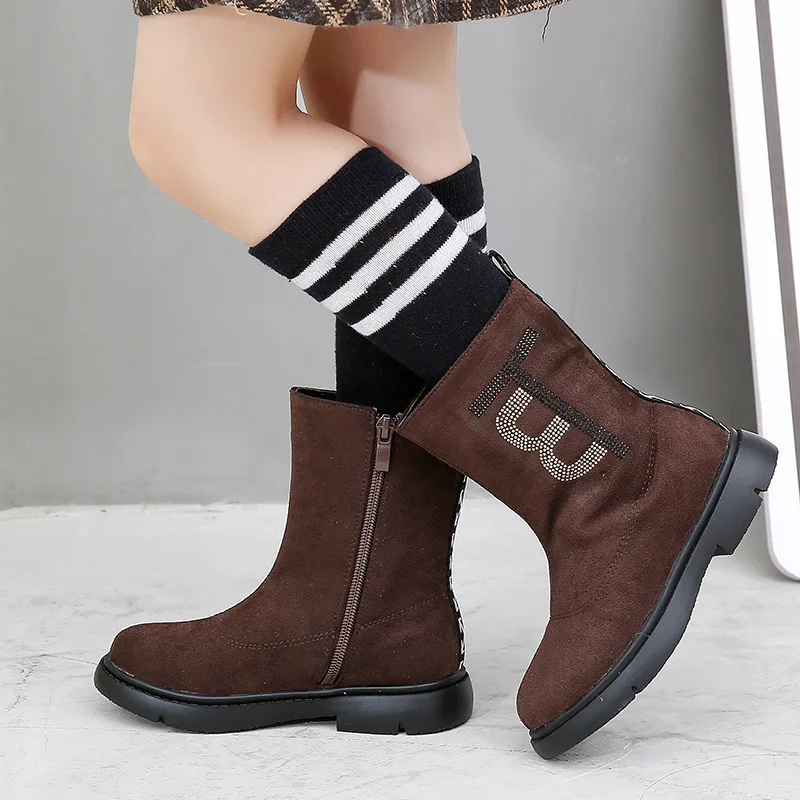 New Winter Kids Girl's Boots Glitter Mid-calf Warm Little Girls Shoes Side Zipper Suede Childrens Princess Boots Short Booties
New Winter Kids Girl's Boots Glitter Mid-calf Warm Little Girls Shoes Side Zipper Suede Childrens Princess Boots Short Booties