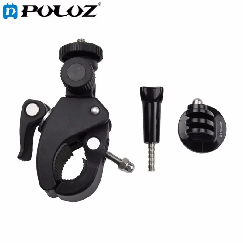 

ABKT-PULUZ Black Motorcycle Bicycle Handlebar Holder with Tripod Mount & Screw for GoPro HERO5 / HERO4 Session / HERO 5 / 4 /3+