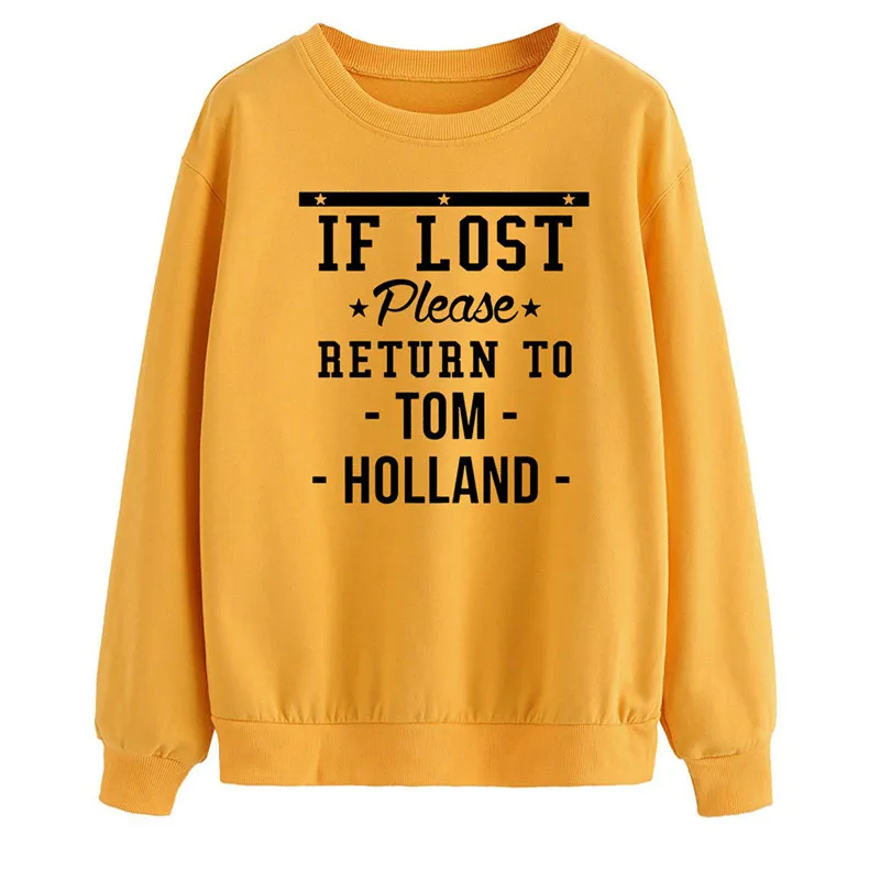 IF LOST Please RETURN TO TOM HOLLAND Letter Print Women Kpop Hoodies Cute Graphic Sweatshirt Casual Streetwear Vogue Hoodie
IF LOST Please RETURN TO TOM HOLLAND Letter Print Women Kpop Hoodies Cute Graphic Sweatshirt Casual Streetwear Vogue Hoodie
