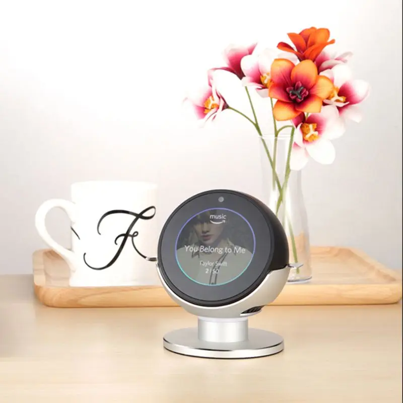 Metal Aluminum Alloy Base Wall Mount Bracket 360 Rotation Adjustable Desktop Stand Holder for Amazon Echo Spot Speaker
Metal Aluminum Alloy Base Wall Mount Bracket 360 Rotation Adjustable Desktop Stand Holder for Amazon Echo Spot Speaker