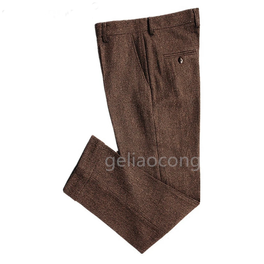Classic Men's Pants Herringbone Tweed Mens Wool Trousers Brown Thick Warm Suit Pant For Autumn Winter Slim Herringbone Man Pants
Classic Men's Pants Herringbone Tweed Mens Wool Trousers Brown Thick Warm Suit Pant For Autumn Winter Slim Herringbone Man Pants