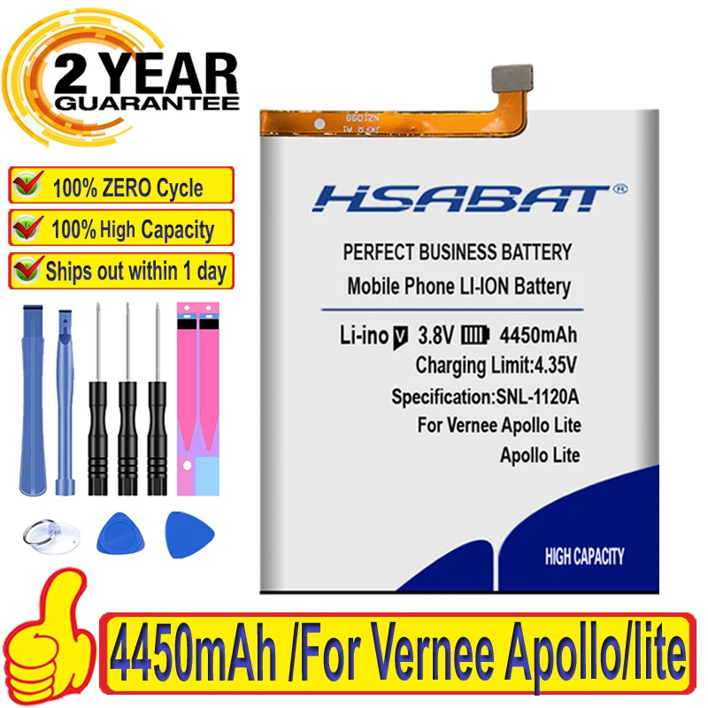 Фирменный аккумулятор 4450 мАч для Vernee Apollo/Apollo Lite аккумуляторы Apollo + free gfit |