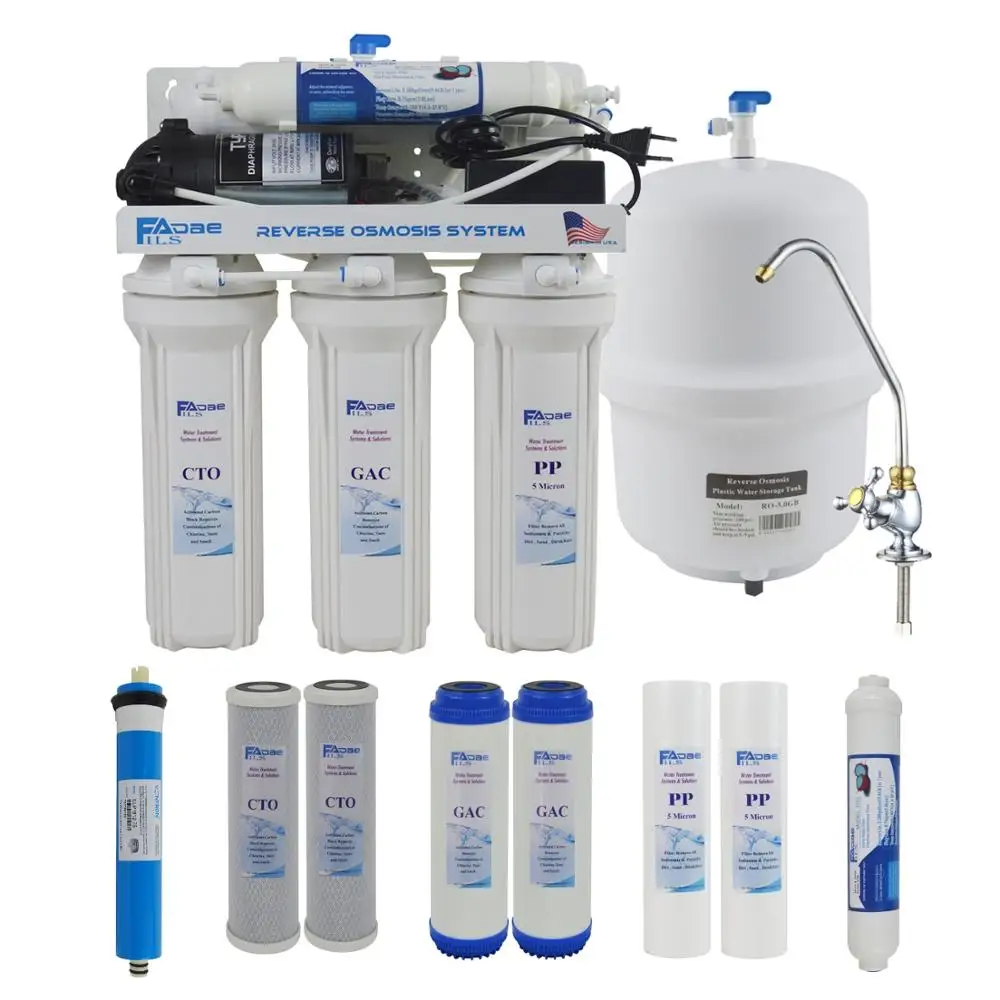 

5-Stage Under Sink Reverse Osmosis Water Filtration System 75GPD RO Water Purifier with Tank plus 1 year Replacement Filters