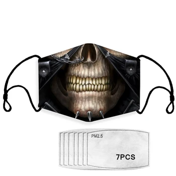 Skull Party Printing Mask Reusable Protective PM2.5 Mouth Mask Windproof Mouth-muffle bacteria proof Flu Masks with 7 Filters
Skull Party Printing Mask Reusable Protective PM2.5 Mouth Mask Windproof Mouth-muffle bacteria proof Flu Masks with 7 Filters