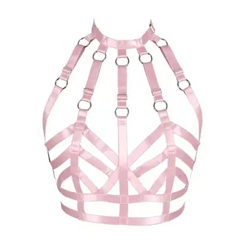 Top Cage Pink Harness Bra Sexy Lingerie Belt Punk Goth Elastic Waist Strappy Ring Adjust Triangle Frame Wedding Dance Rave Women
Top Cage Pink Harness Bra Sexy Lingerie Belt Punk Goth Elastic Waist Strappy Ring Adjust Triangle Frame Wedding Dance Rave Women