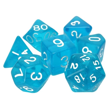 7-Dice Sided D4 D6 D8 D10 D12 D20 MTG Magic the Gathering D Transparent Blue
7-Dice Sided D4 D6 D8 D10 D12 D20 MTG Magic the Gathering D Transparent Blue