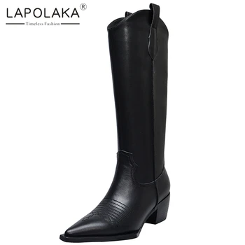 Lapolaka new fashion Genuine Leather 2020 Mid Calf Boots Woman Shoes Slip On Chunky Heels Spring Autumn Boots Women Shoes
Lapolaka new fashion Genuine Leather 2020 Mid Calf Boots Woman Shoes Slip On Chunky Heels Spring Autumn Boots Women Shoes