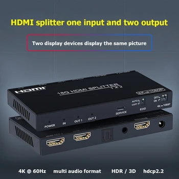 4K HDMI Switch Plug Play Convenient Quick Operate 1 In 2 Out 1X2 Splitter Box Dual Display Adapter for DVD HDTV
4K HDMI Switch Plug Play Convenient Quick Operate 1 In 2 Out 1X2 Splitter Box Dual Display Adapter for DVD HDTV