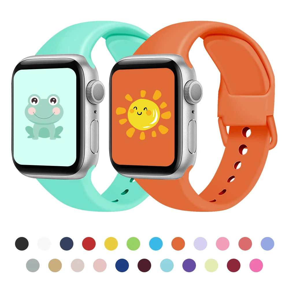 Soft Silicone Band for Apple Watch Series 6 SE 5 4 3 2 1 38MM 42MM Rubber Watchband Strap for iWatch 4/5 40MM 44MM
Soft Silicone Band for Apple Watch Series 6 SE 5 4 3 2 1 38MM 42MM Rubber Watchband Strap for iWatch 4/5 40MM 44MM