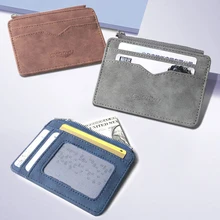 Men's Credit Card Cover Thin Zipper Wallet Short Matte PU Leather Retro Multi-card Frosted Card Holder Money Purse Coins Case
Men's Credit Card Cover Thin Zipper Wallet Short Matte PU Leather Retro Multi-card Frosted Card Holder Money Purse Coins Case