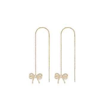 S925 Silver Bow Stud Earrings Female Korean Version Full Diamond Ear Line Temperament Personality Long Tassel Earrings
S925 Silver Bow Stud Earrings Female Korean Version Full Diamond Ear Line Temperament Personality Long Tassel Earrings
