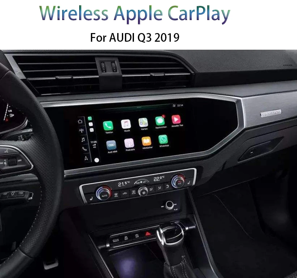 Беспроводной автомобильный интерфейс Q3 CarPlay Plug and Play без программы видео