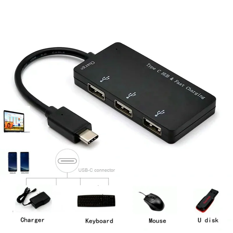 USB-C Type-C to 3 Ports HUB USB 2.0 Female & 65W PD Power Adapter for Laptop Cell Phone Tablet for ipad pro for google pixel 3
USB-C Type-C to 3 Ports HUB USB 2.0 Female & 65W PD Power Adapter for Laptop Cell Phone Tablet for ipad pro for google pixel 3