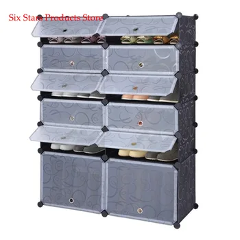 12-Cube DIY Shoe Rack Modular Organizer Plastic Cabinet 6 Tier Modular closet cabinet with Doors
12-Cube DIY Shoe Rack Modular Organizer Plastic Cabinet 6 Tier Modular closet cabinet with Doors