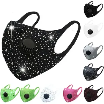 Sexy Sequins Washable Face Mask with Breathing Valves Fashion Bling Diamond Reusable Mouth Caps for Women Dance Party Mascarilla
Sexy Sequins Washable Face Mask with Breathing Valves Fashion Bling Diamond Reusable Mouth Caps for Women Dance Party Mascarilla