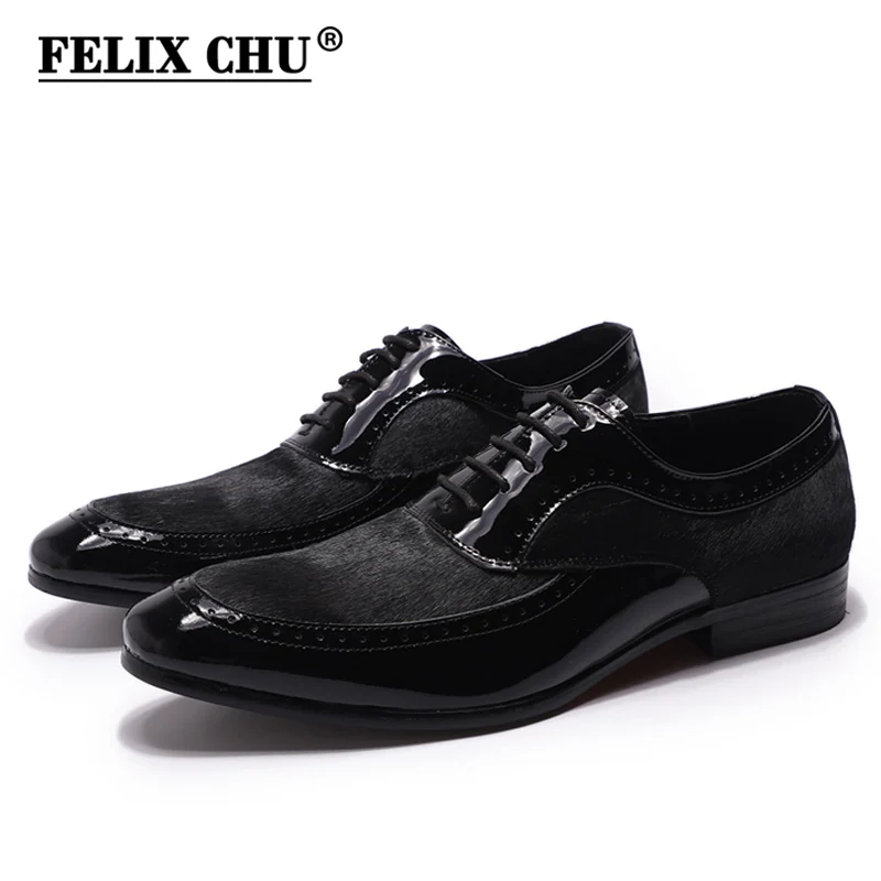 FELIX CHU 2019 Stylish Mens Oxford Shoes Patent Leather with Horse Hair Black Blue Pointed Toe Lace Up Men's Dress Shoes 
FELIX CHU 2019 Stylish Mens Oxford Shoes Patent Leather with Horse Hair Black Blue Pointed Toe Lace Up Men's Dress Shoes