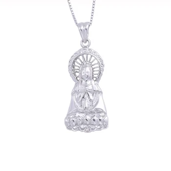 925 Sterling Silver Guanyin Buddha Silver Pendants Buddhism Necklaces For Women Lucky Long Chain Collar Religion Jewelry
925 Sterling Silver Guanyin Buddha Silver Pendants Buddhism Necklaces For Women Lucky Long Chain Collar Religion Jewelry