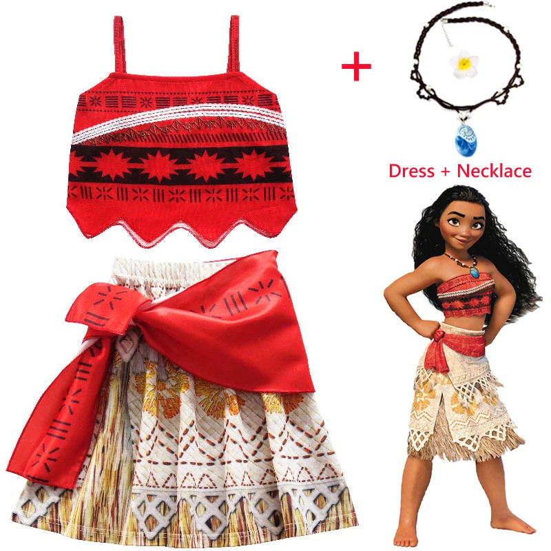 New Baby girls Princess Moana Cosplay Costume Children Vaiana dress with Necklace for Christmas Halloween Costumes Kids Gifts
New Baby girls Princess Moana Cosplay Costume Children Vaiana dress with Necklace for Christmas Halloween Costumes Kids Gifts