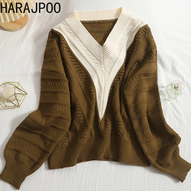 Одежда Harajpoo женская модная верхняя одежда с V-образным вырезом вязаные новые