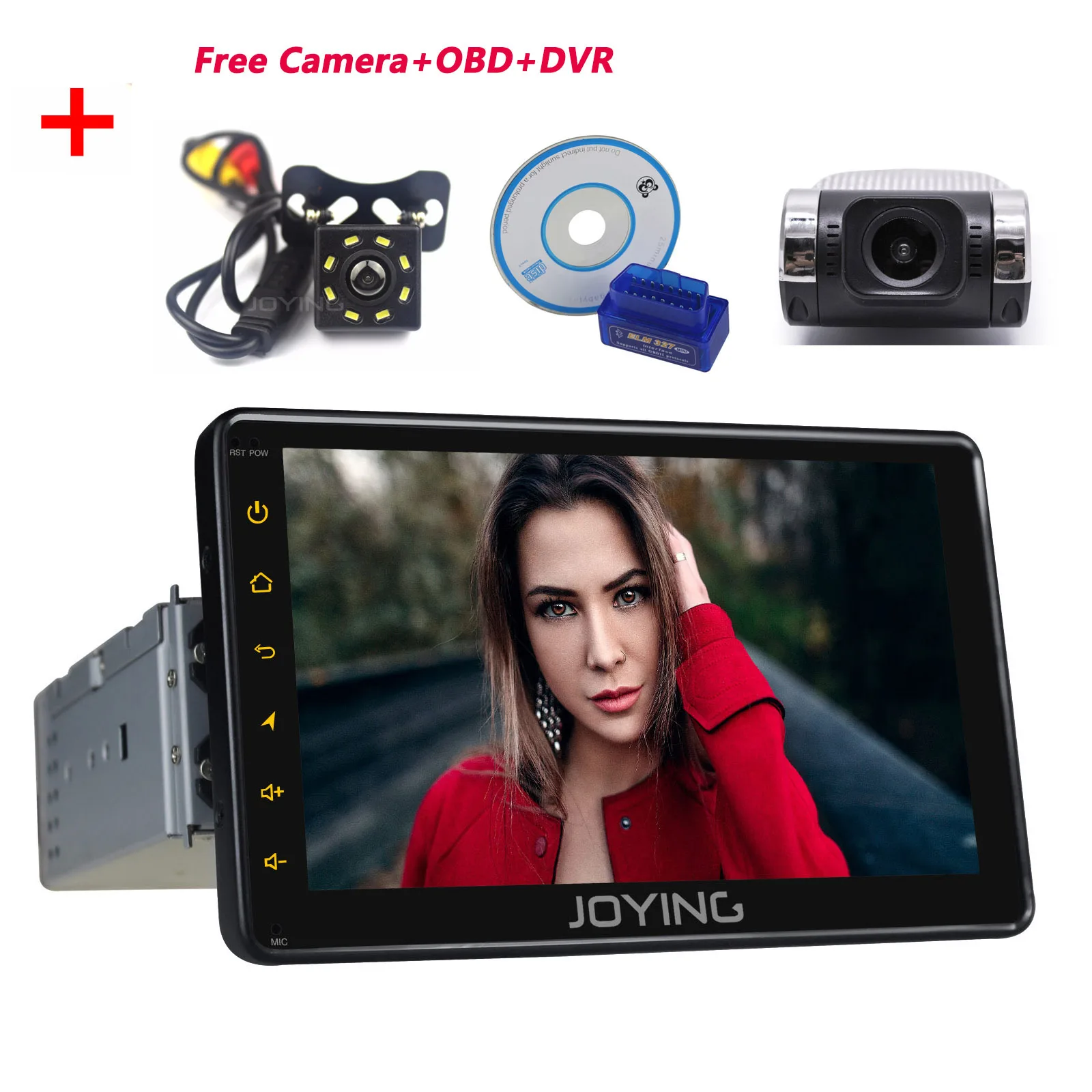 

Android 8.1 one din car radio Octa Core 4GB RAM&64GB RAM GPS built in 4G&DSP with free back up camera&DVR&OBD 7"autoradio SWC BT