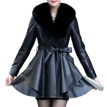 Pure Cardigan Ruffled Coat Women Fashion Trend Faux Fur Leather Outfit Long Sleeve Daily Leisure Temperament Outwear 
Pure Cardigan Ruffled Coat Women Fashion Trend Faux Fur Leather Outfit Long Sleeve Daily Leisure Temperament Outwear