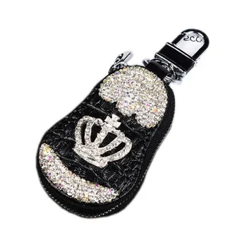 Rhinestone Covered Metal Crown Diamond Cartoon Car Key Case Cute Leather Key Wallet Crystal Auto Key Holder Cover Women Girls
Rhinestone Covered Metal Crown Diamond Cartoon Car Key Case Cute Leather Key Wallet Crystal Auto Key Holder Cover Women Girls