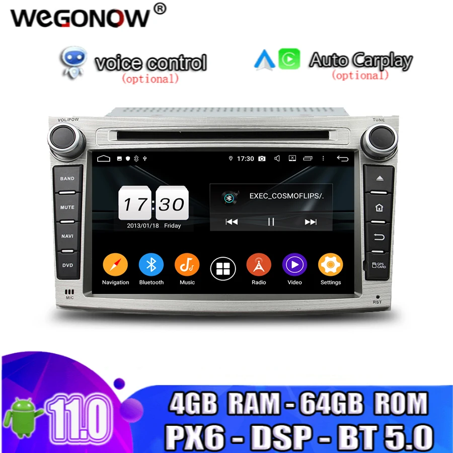 PX6 HD Android 11.0 64GB ROM 8 Core Car DVD Player GPS Map Radio wifi Bluetooth5.0 For Subaru Legacy outback 2009 2010 2011 2012 |