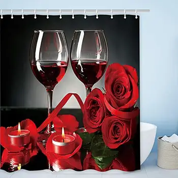 Polyester Shower Curtain Set red Wine and Rose Waterproof Fabric Bathroom Curtain Size
Polyester Shower Curtain Set red Wine and Rose Waterproof Fabric Bathroom Curtain Size