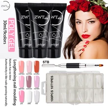 ZWTale поли гель набор Светодиодный УФ гель лак Декоративный Лак для ногтей набор быстрое строительство для наращивания ногтей жесткий желе г...(China)