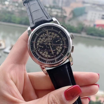 Luxury Brand New Men Automatic Mechanical Watch Silver Rose Gold Leather Black MoonPhase Limited Rome Dial Sapphire Glass Back
Luxury Brand New Men Automatic Mechanical Watch Silver Rose Gold Leather Black MoonPhase Limited Rome Dial Sapphire Glass Back