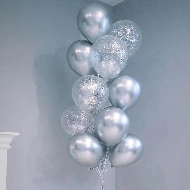 10PCS Silver Balloons Birthday Confetti Metallic Birthday Ballon Star Garlands Confetti Air Balloons For Wedding Decoration
10PCS Silver Balloons Birthday Confetti Metallic Birthday Ballon Star Garlands Confetti Air Balloons For Wedding Decoration