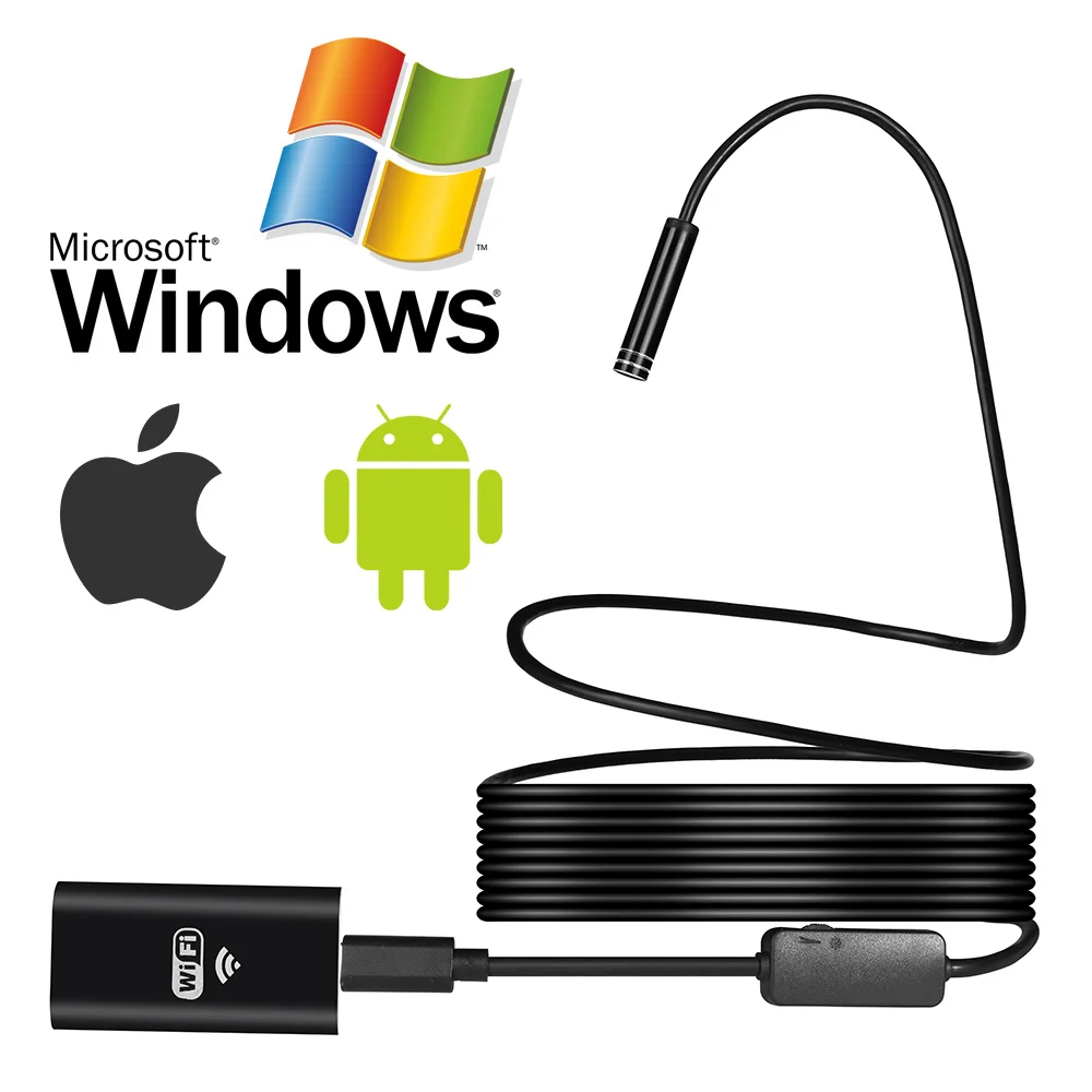 1200P 2MP WIFI Endoscope Camera Mini Waterproof Hard Cable Inspection Camera 8mm 3in1 Android Borescope IOS For Iphone
1200P 2MP WIFI Endoscope Camera Mini Waterproof Hard Cable Inspection Camera 8mm 3in1 Android Borescope IOS For Iphone