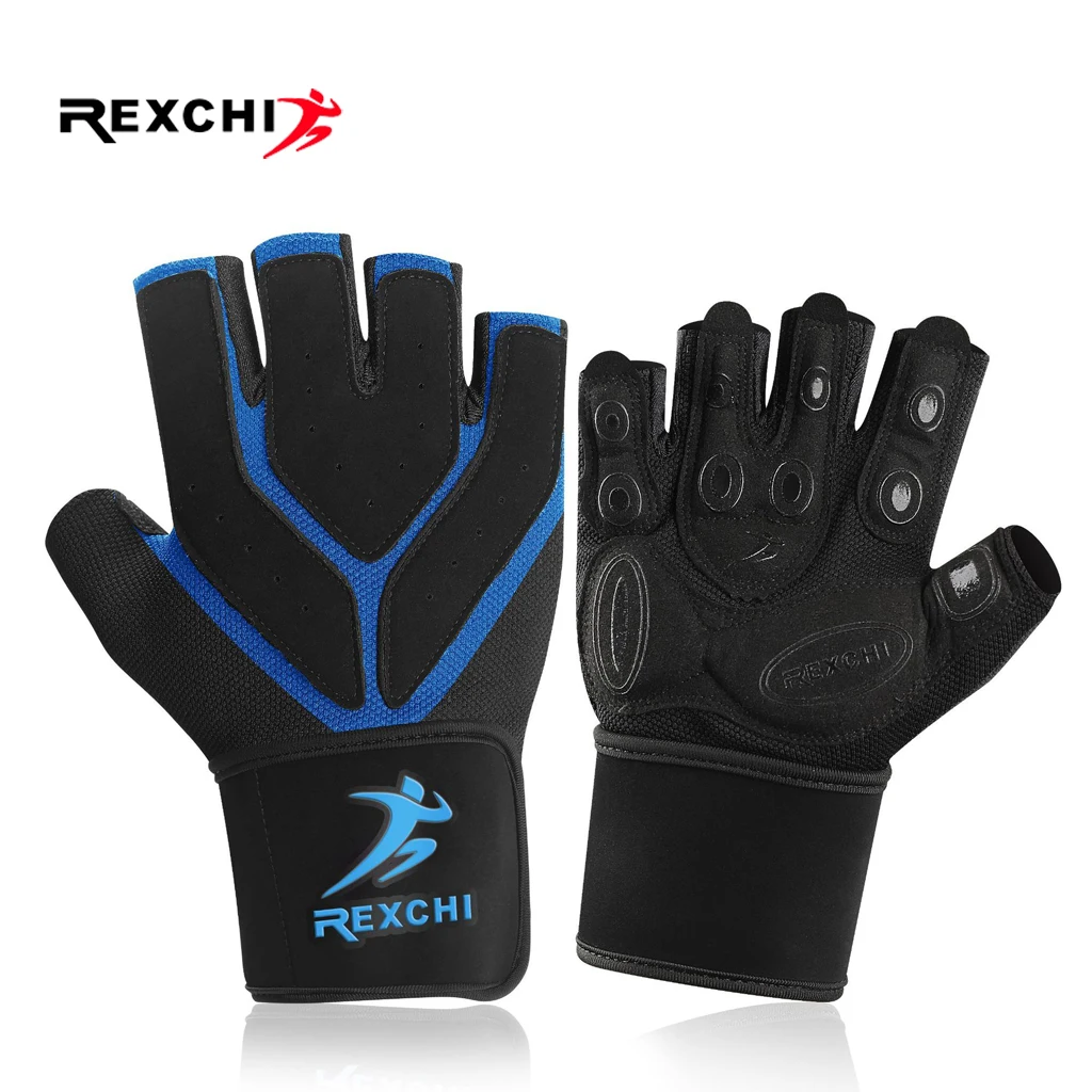 REXCHI Half Finger Gloves Gym Fitness with Wrist Wrap Support Men Women Crossfit Workout Gloves Power Weight Lifting Equipment 
REXCHI Half Finger Gloves Gym Fitness with Wrist Wrap Support Men Women Crossfit Workout Gloves Power Weight Lifting Equipment