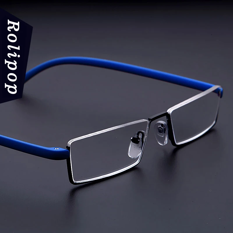 TR90 Wo Для мужчин s с плоскими стеклами и половинной рамкой для чтения очки Металл