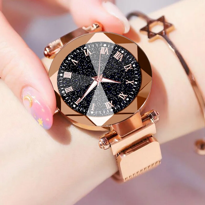 Luxury Bracelet Quartz Watches For Women Ladies Magnetic Starry Sky Watch Fashion Diamond Quartz Clock Zegarek Damski Relogio 
Luxury Bracelet Quartz Watches For Women Ladies Magnetic Starry Sky Watch Fashion Diamond Quartz Clock Zegarek Damski Relogio