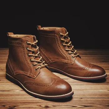 Amazon express winter block retro carving trend Martin boots men's top leather British boots
Amazon express winter block retro carving trend Martin boots men's top leather British boots