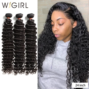 Wigirl Deep Wave 8- 28 30 32 34 40 Inch 1 3 4 Bundles Brazilian Hair Weave 100% Human Hair Bundles Long Curly Hair Extensions
Wigirl Deep Wave 8- 28 30 32 34 40 Inch 1 3 4 Bundles Brazilian Hair Weave 100% Human Hair Bundles Long Curly Hair Extensions
