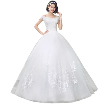 Off the Shoulder Ball Gown Wedding Dresses In Stock 2020 Lace Tulle Bride Dress Lace Up Wedding Gowns vestido de novia 
Off the Shoulder Ball Gown Wedding Dresses In Stock 2020 Lace Tulle Bride Dress Lace Up Wedding Gowns vestido de novia