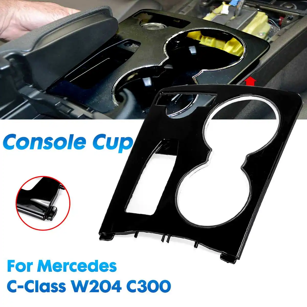 ABS Matte / Glossy Black Console Car Cup Holder Trim Cover For Mercedes C-Class W204 C250 C300 C350 C63 2008 -2014
ABS Matte / Glossy Black Console Car Cup Holder Trim Cover For Mercedes C-Class W204 C250 C300 C350 C63 2008 -2014