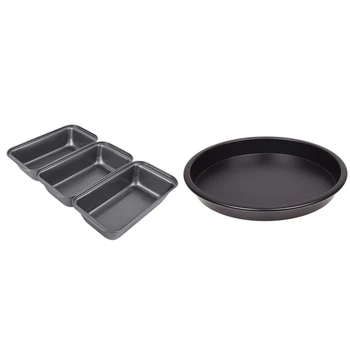 1 Pcs 8 Inch Nonstick Pizza Pan Baking Tray Bakeware & 3 Pcs Nonstick Carbon Steel Baking Bread Pan, Bread Pans
1 Pcs 8 Inch Nonstick Pizza Pan Baking Tray Bakeware & 3 Pcs Nonstick Carbon Steel Baking Bread Pan, Bread Pans