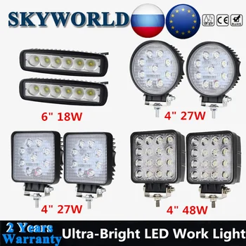 4" 6" inch LED Bar Offroad 18W 27W 48W LED Work Light Bar Spot Flood Driving Fog Lamp For Car 4x4 ATV Truck Boat Trailer 12V 24V
4" 6" inch LED Bar Offroad 18W 27W 48W LED Work Light Bar Spot Flood Driving Fog Lamp For Car 4x4 ATV Truck Boat Trailer 12V 24V